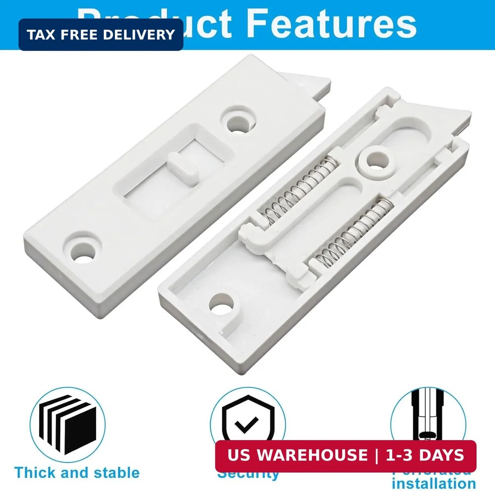 8 Pieces Window Latch Locks, Plastic Construction Window Parts Spring Loaded Har