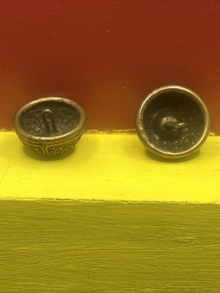 Antique unique Design Brass Dome Buttons Pair