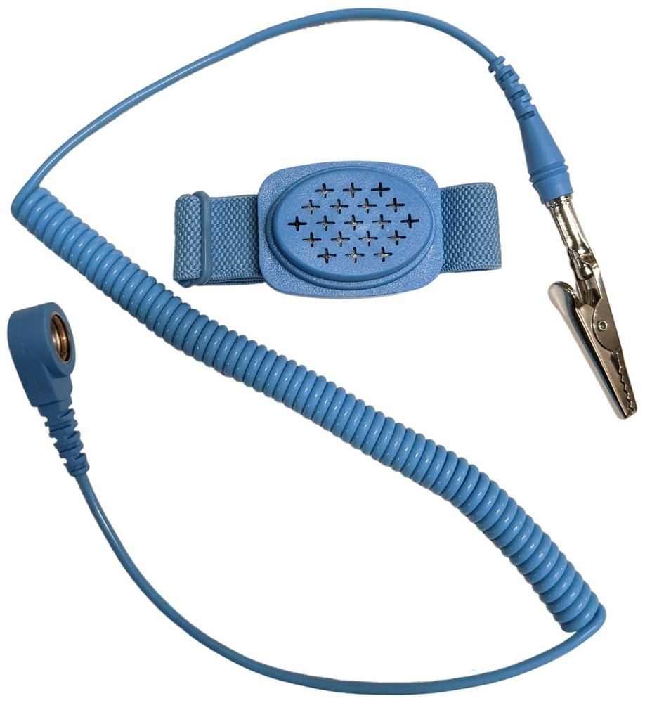 Adjustable Cordless Anti-Static Wrist Strap with Optional Cord
