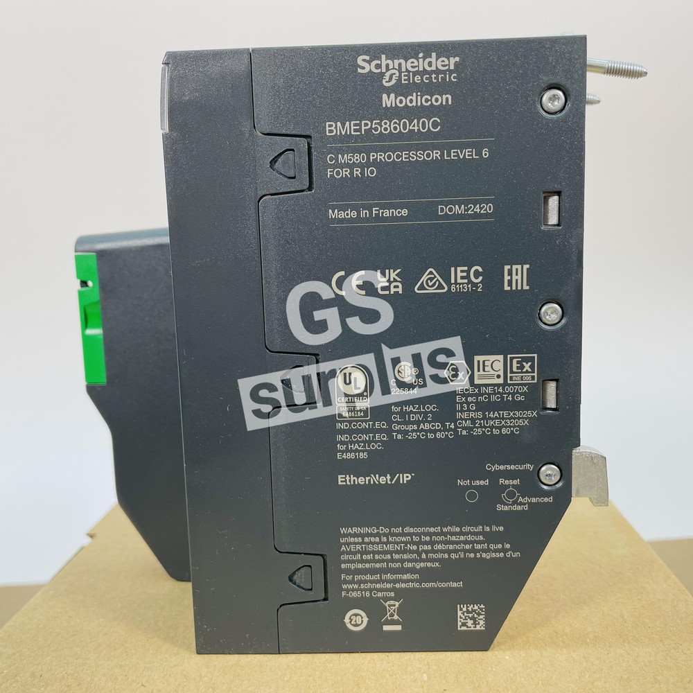 SCHNEIDER ELECTRIC BMEP586040C Modicon M580 Processor Level 6 (New Surplus)
