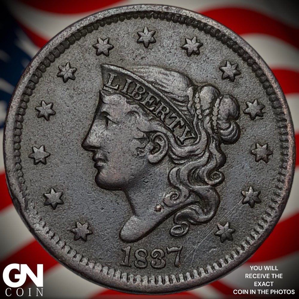 1837 Coronet Head Large Cent  M0045