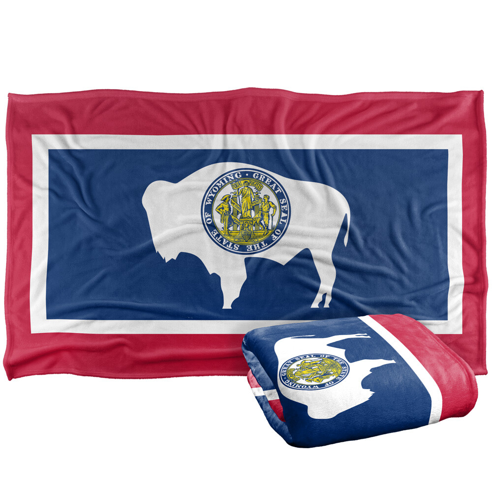 Wyoming Flag Silky Touch Super Soft Throw Blanket