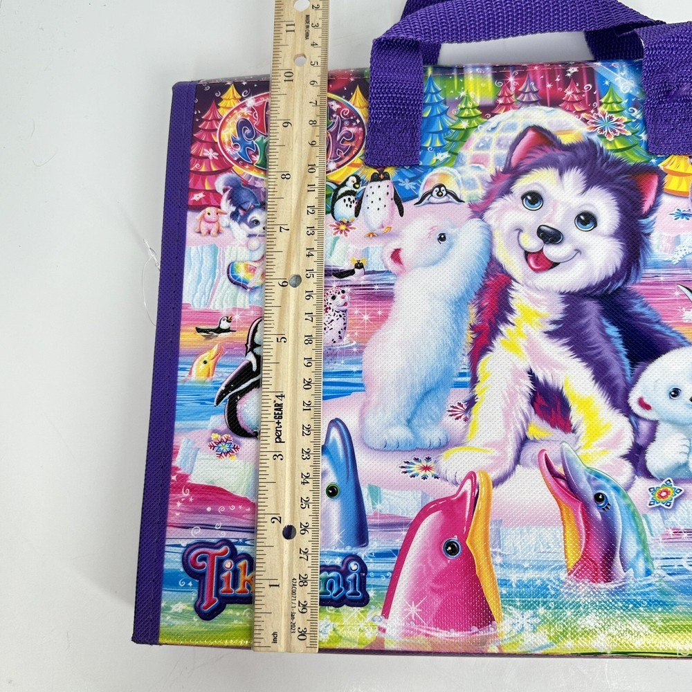 Lisa Frank Tri Fold Binder TIKANNI WOLF Cute Bright Fun