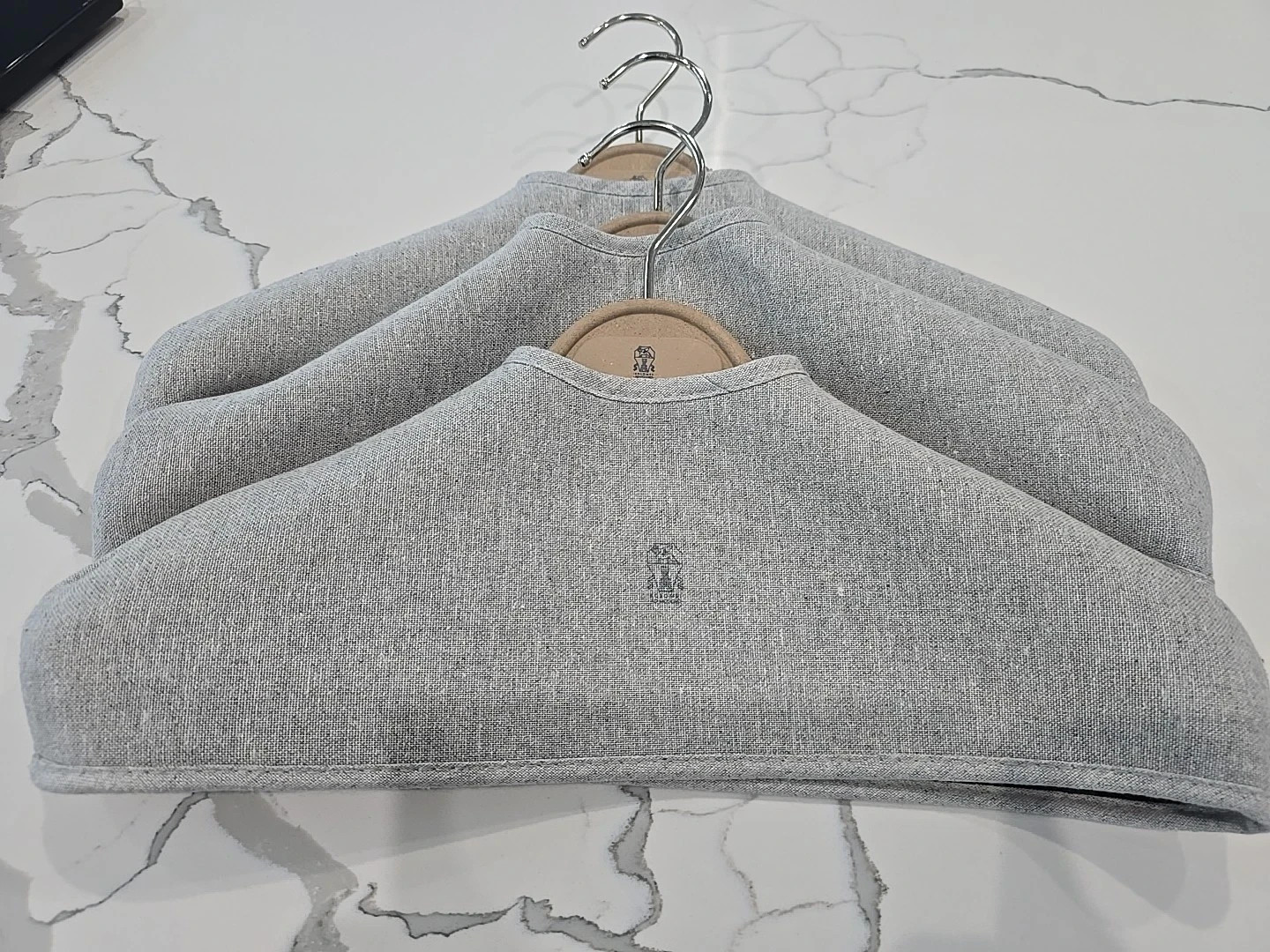 Brunello Cucinelli Tan Resin Hangers 15”