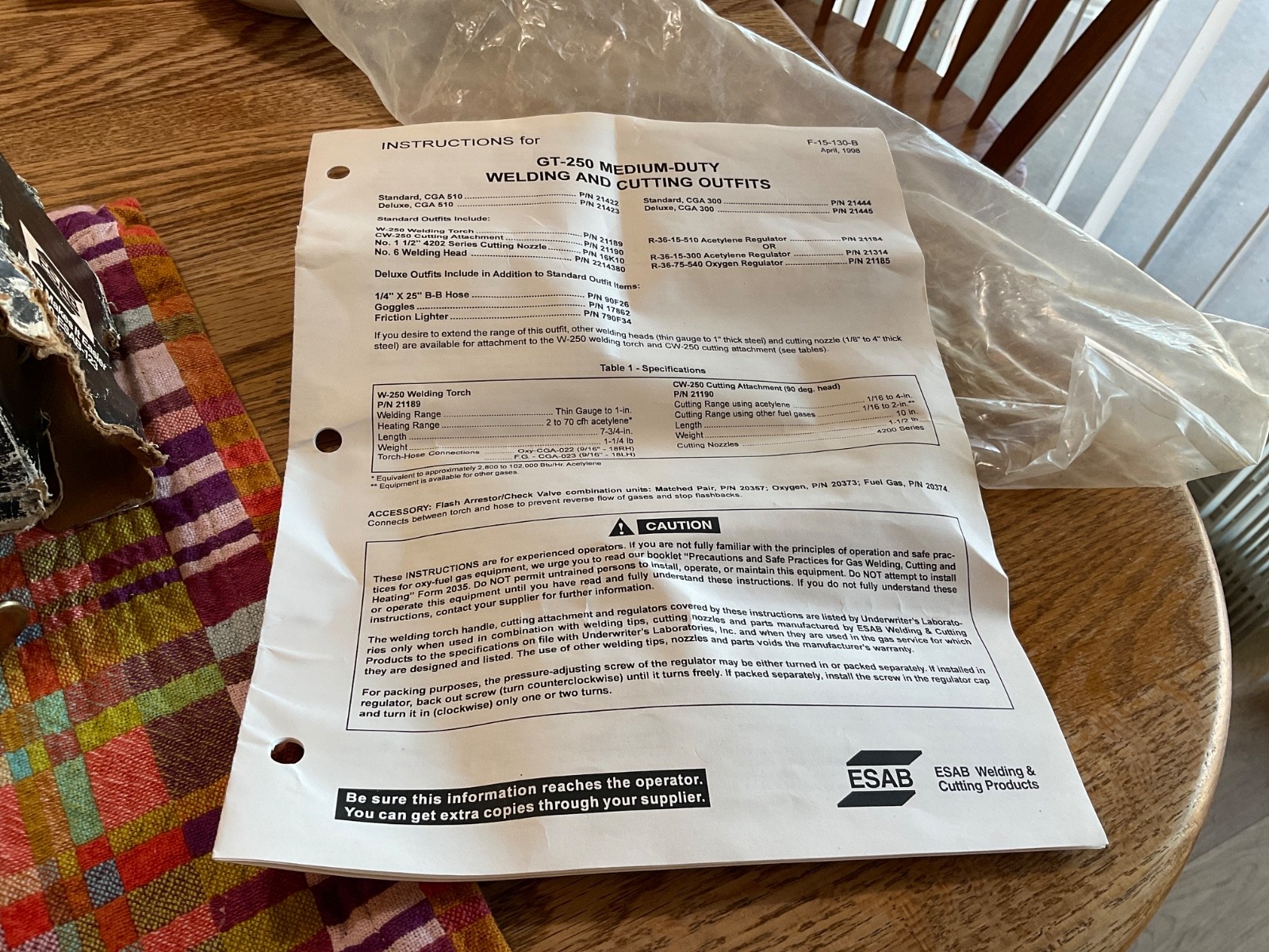 PUROX Torch Cutting New CW-300 Fantastic Buy