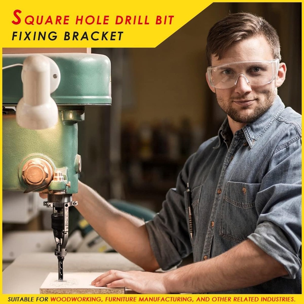 Square Hole Drill Bit Adapter for Easy Installation and Disassembly Mortising...