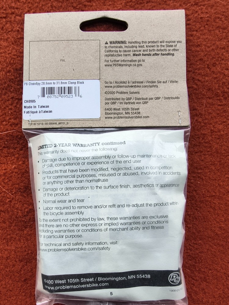 Problem Solvers ChainSpy Chain Guide 28.6-31.8mm Clamp