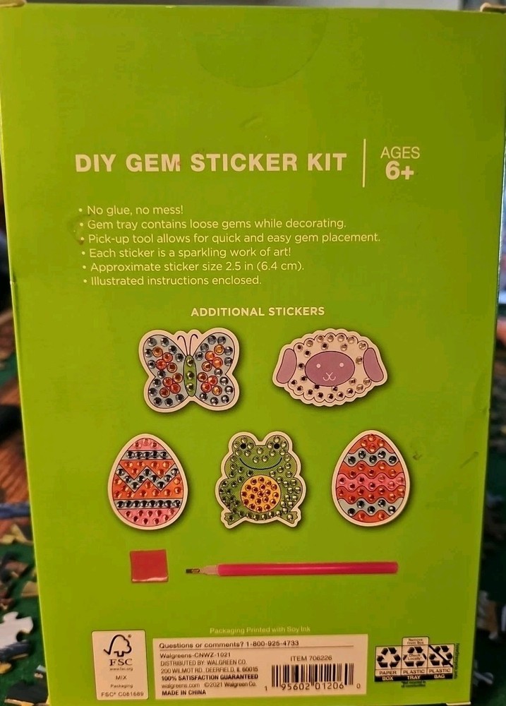 DIY Easter Gem Sticker Kit Age 6 Plus
