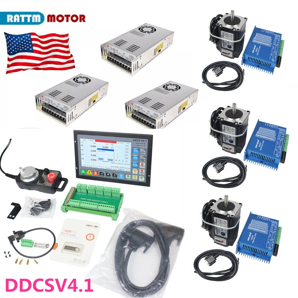 3 Axis Nema23 2N.m Closed Loop Servo Motor Driver CNC Controller Kit DDCSV4.1
