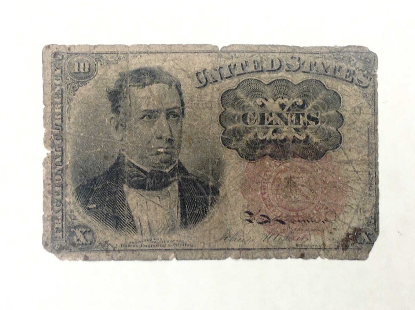 ~  TEN 10 CENTS FIFTH / 5TH ISSUE FRACTIONAL CURRENCY MEREDITH - FREE SHIPPING