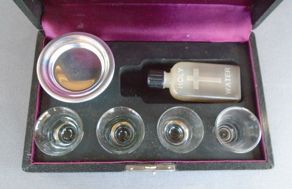 vintage portable communion set