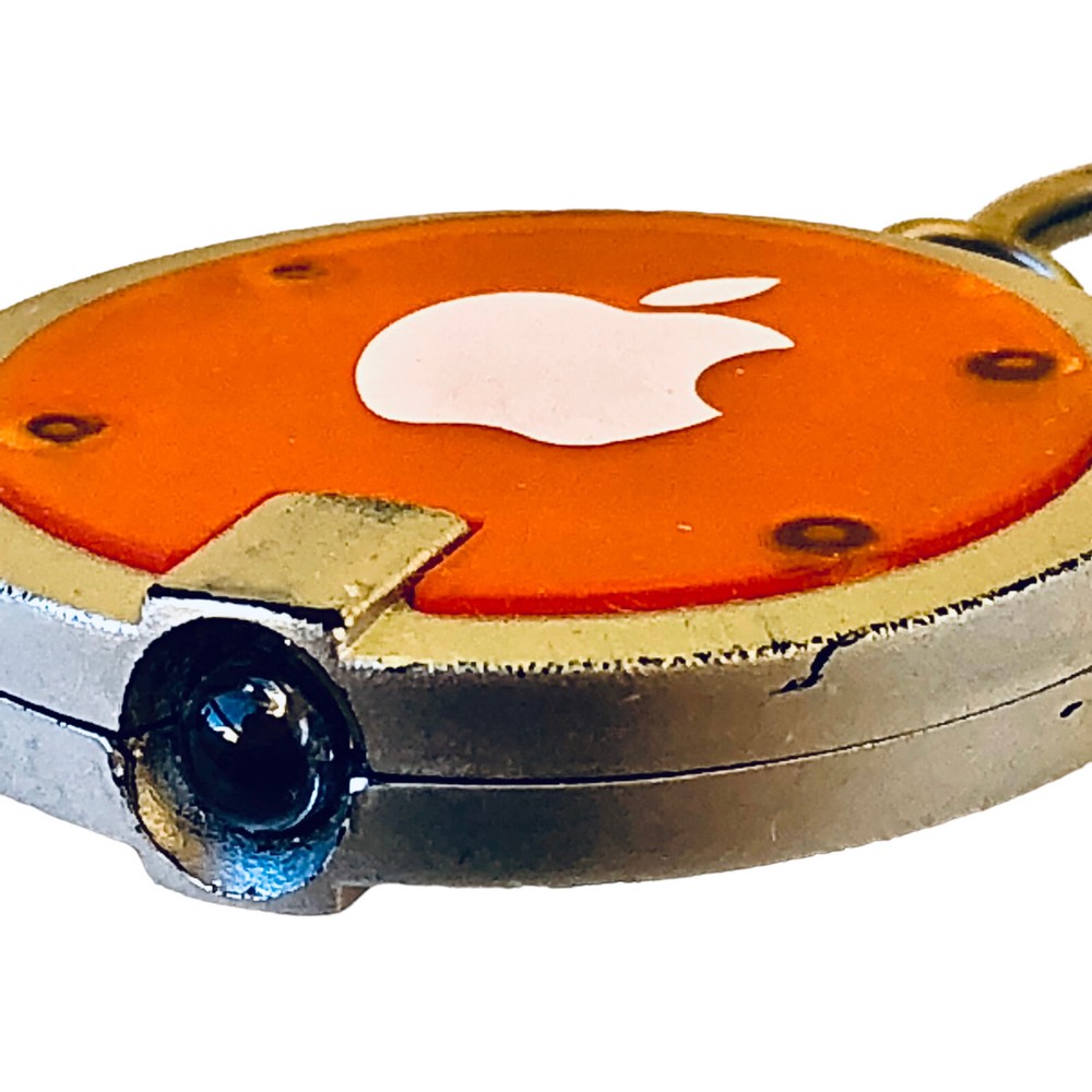 Apple Computer Logo Keychain & Mini LED Flashlight used