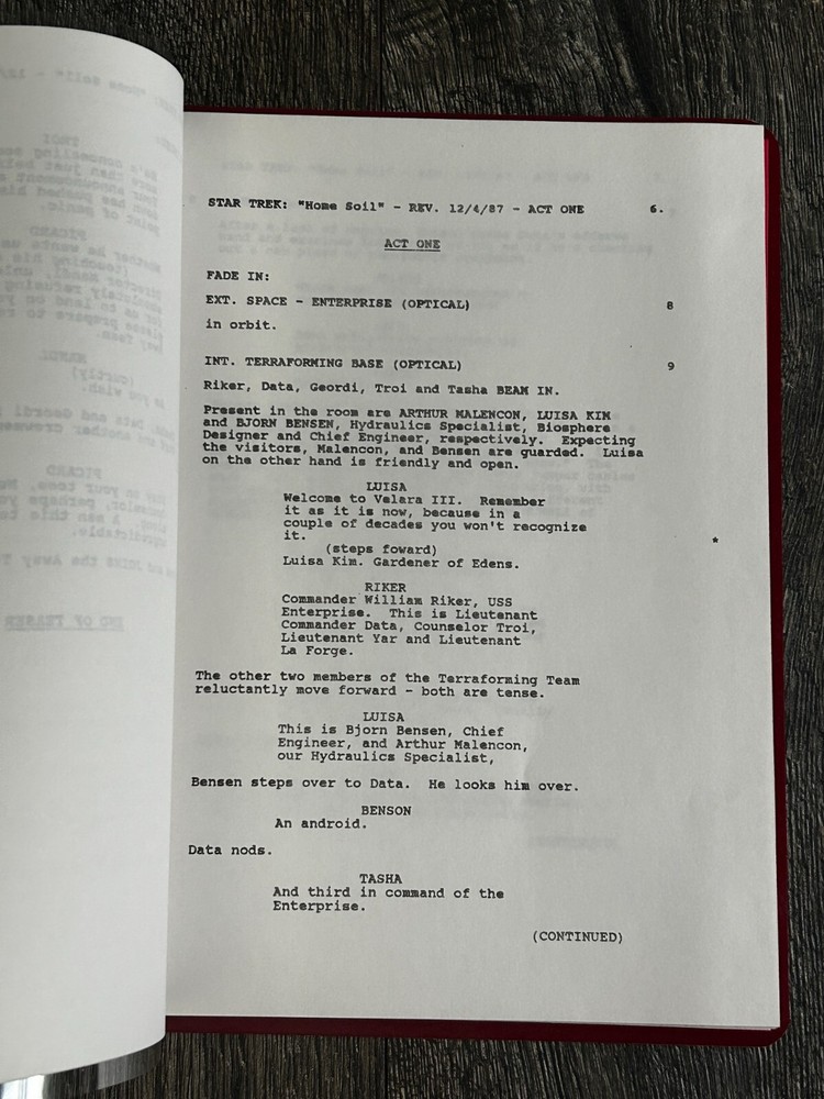 STAR TREK Script The Next Generation Home Soil 3rd Revised Final Draft Dec 1987
