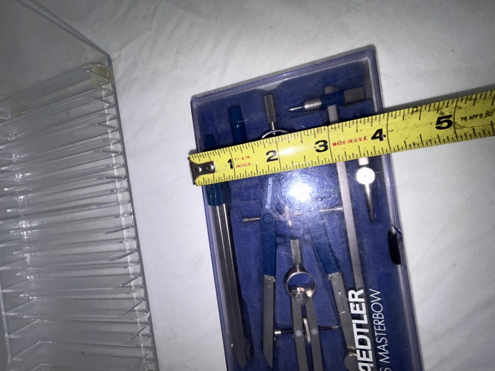 6-Piece Staedtler Mars Superbow Compass Set Germany Drafting Tools Vintage NOTE