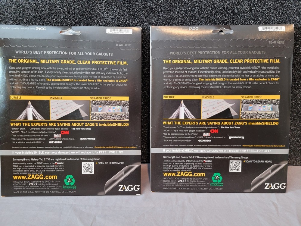 ZAGG Invisible Shield for Samsung Galaxy Tab 2 7.0 Screen Protector NEW SEALED