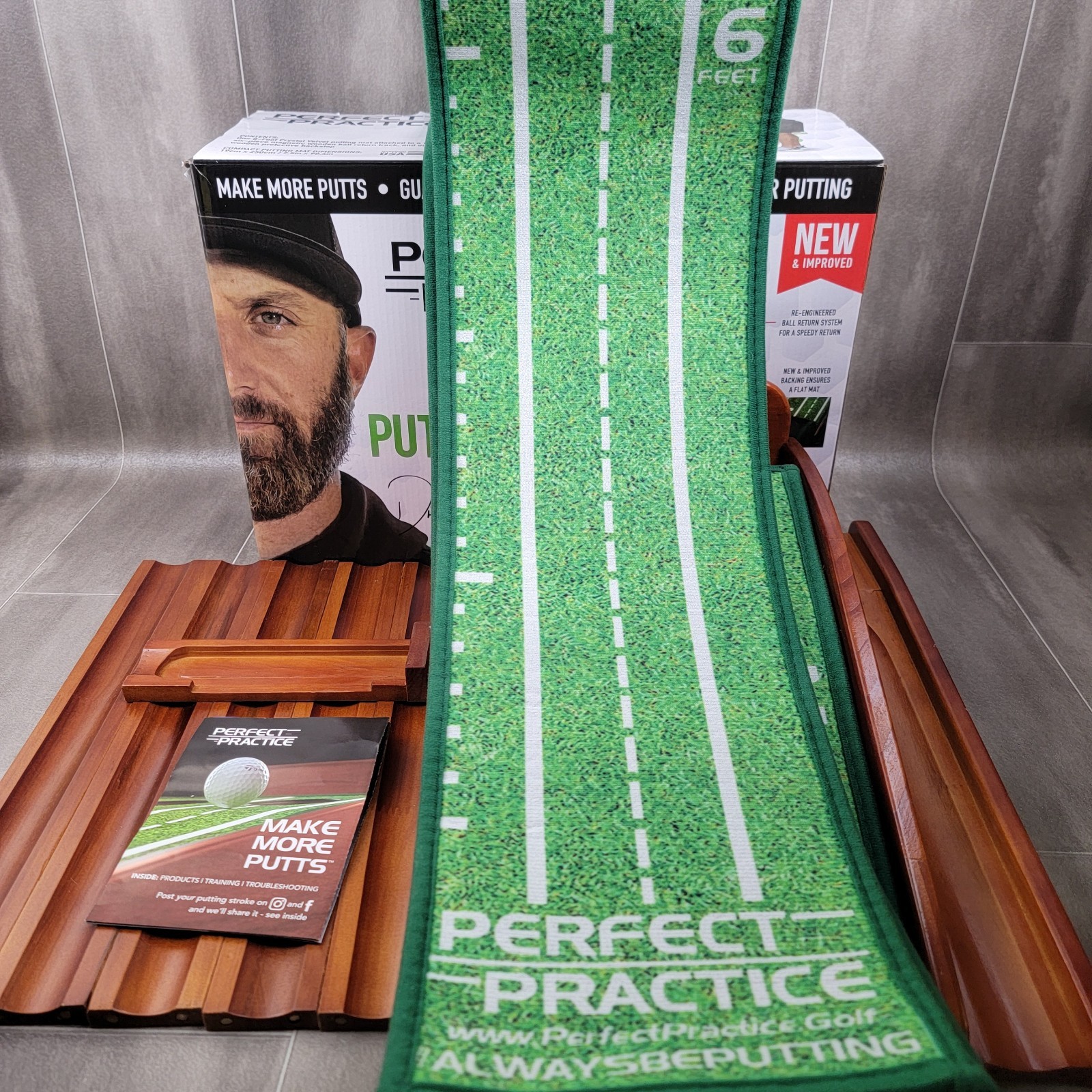 Perfect Practice Golf Putting Mat Compact Edition 8ft