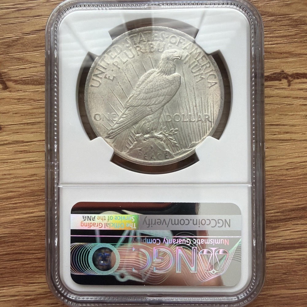 1923 PEACE SILVER DOLLAR NGC MS 62