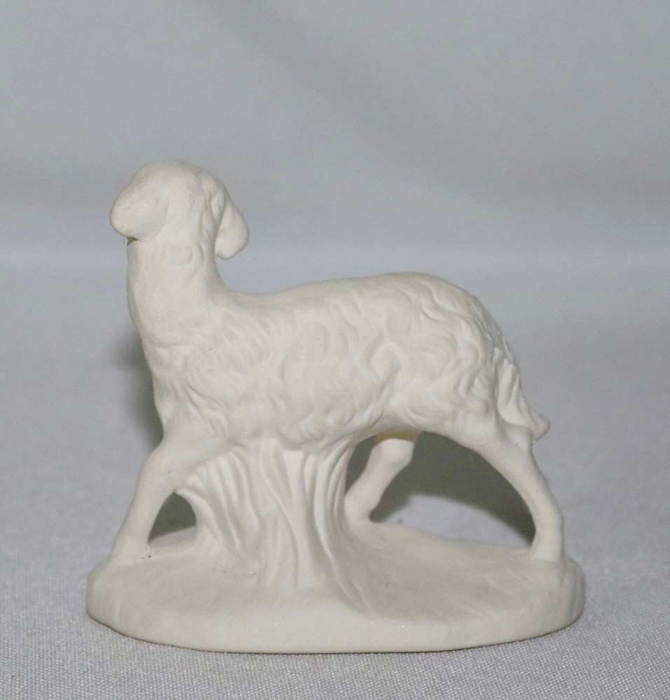 Ceramic Nativity 8” Set Accessory ~ Lamb Standing ~ Ready To Paint