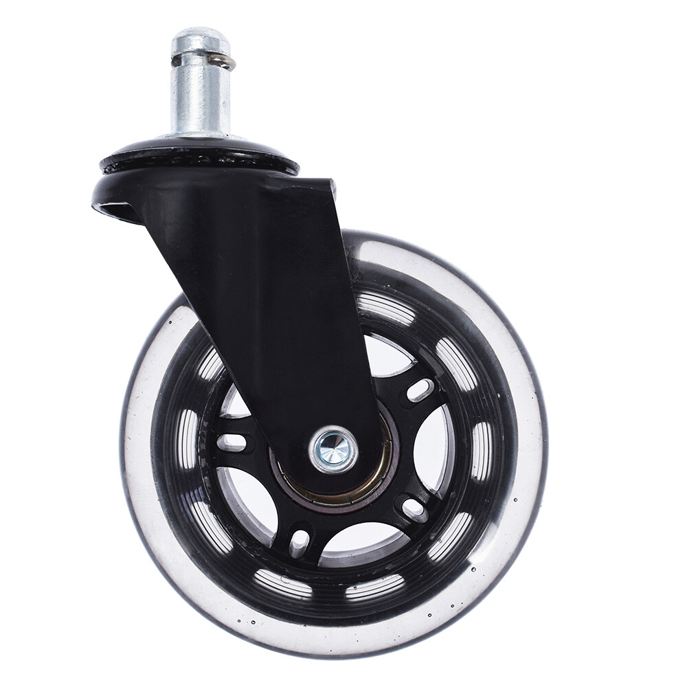 Set of 5 3 inch Office Chair Caster Rubber Swivel Wheels Replacement Heavy Duty
