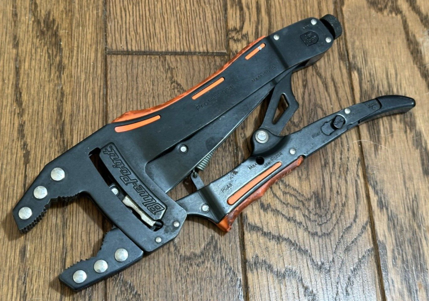 🇺🇸 Blue Point Tools Self Locking Pliers Vise Max Grip Force Adjustable Orange