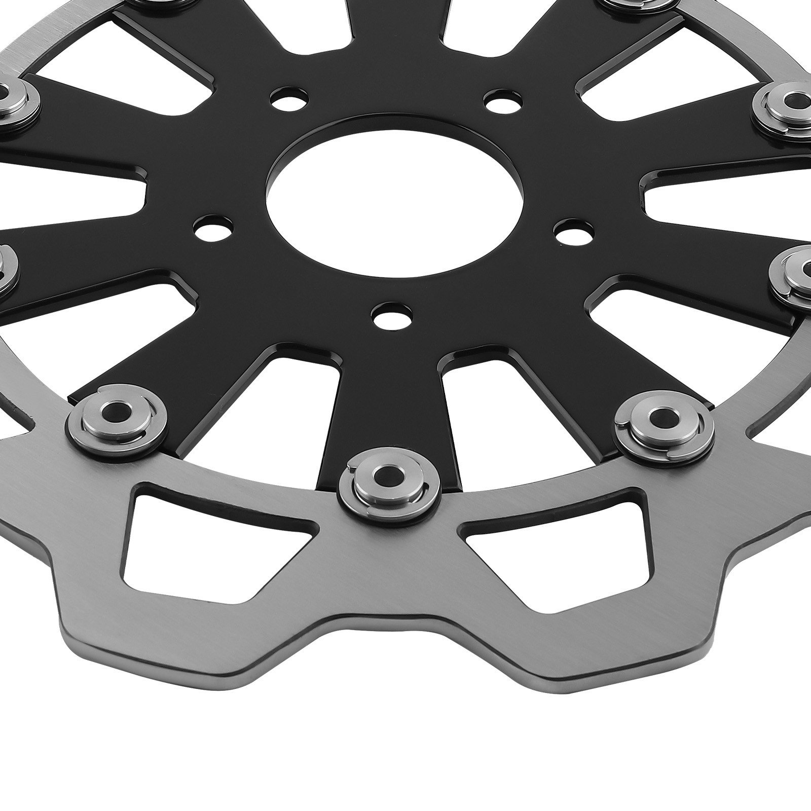 2x 11.8" Floating Front Brake Rotor for Harley-Davidson Touring 2009-2019 Black