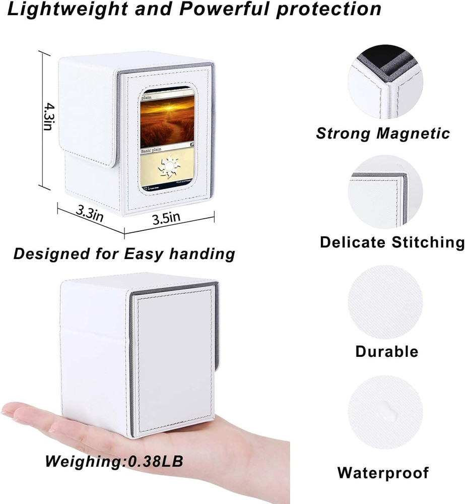 MTG Deck Box for Commander Display, Fits 100 Double Sleeved Cards, Magic Command