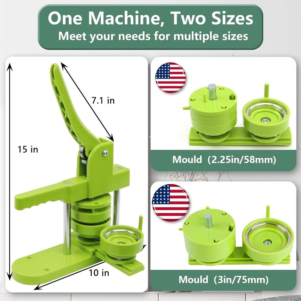 Elegant Crafting Assistant: 200-Piece Button Making Machine for All Skill Levels