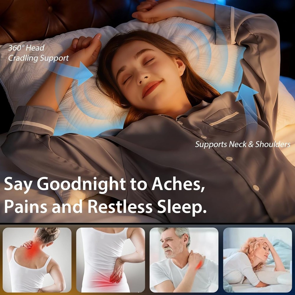 Cooling Pillow - Shredded Memory Foam for a Refreshing Sleep Experience