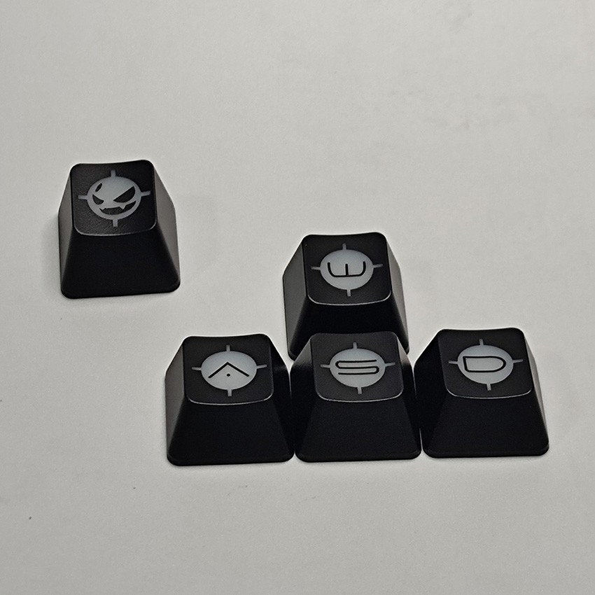5-key/Set ABS Translucent Key caps Keycap Replacement For Mechanical Keyboard