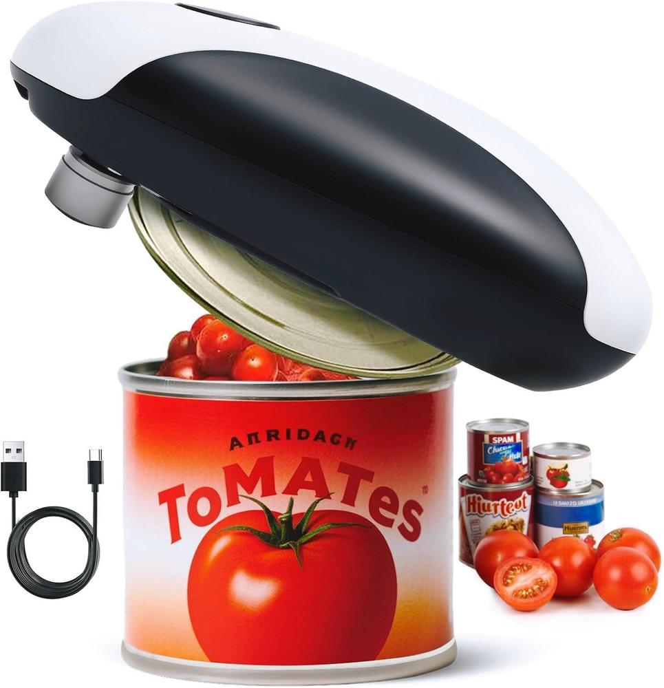 Electric Can Opener One Touch USB-C Rechargeable Automatic Kitchen Tool - US