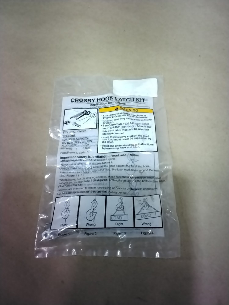 CROSBY GROUP SS-4055 3/4 TON HOOK LATCH KIT