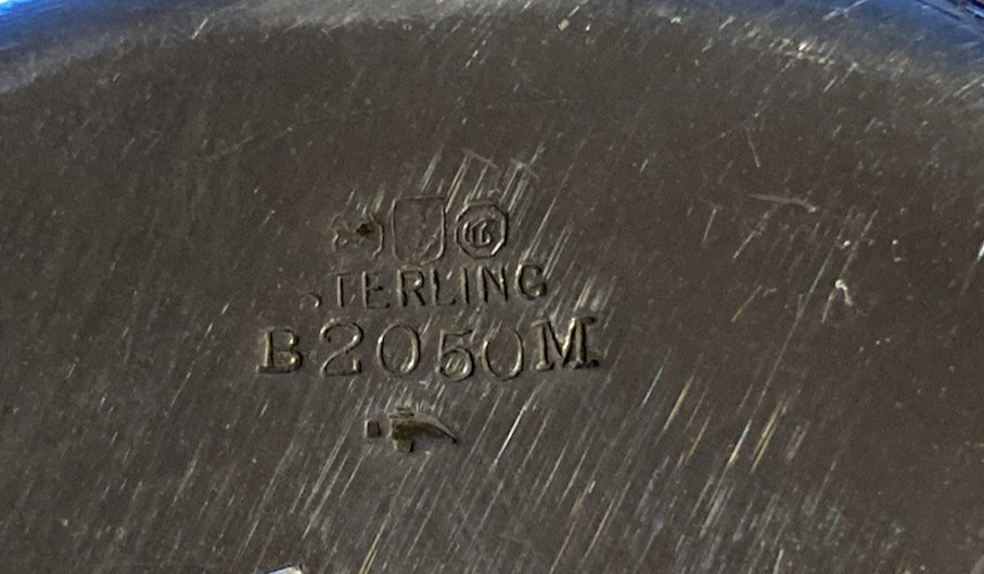1915 Gorham Sterling Cigar Cups Embossed