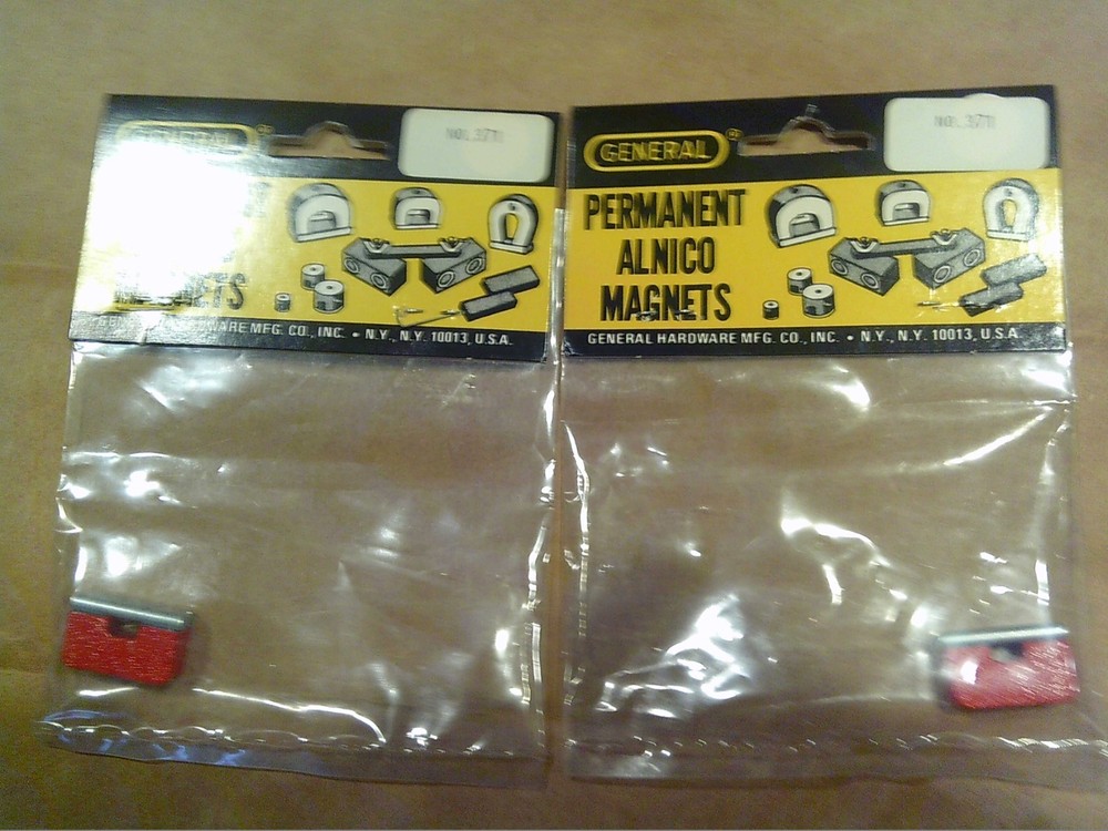 TWO !! General Permanent Alinico  Magnets No. 371