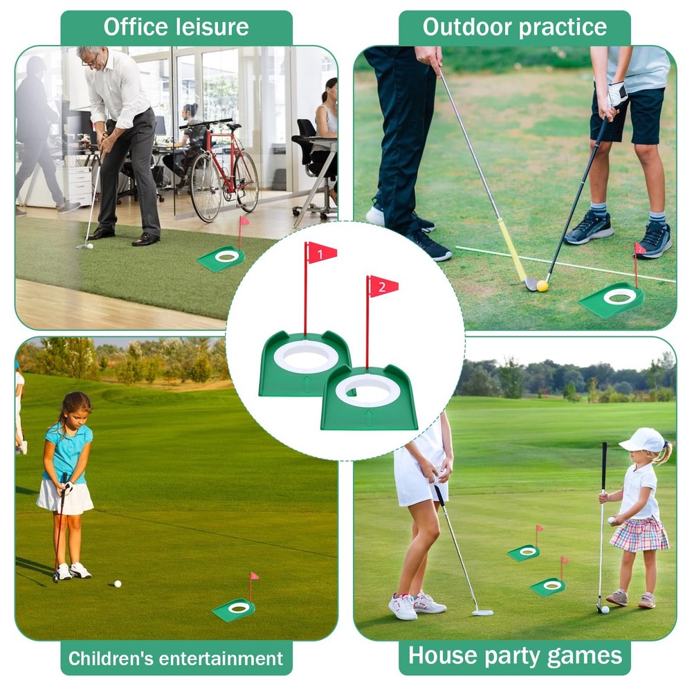 6 Pcs Golf Putting Practice Cup Hole Training Aids, Golf Putting Cups with Fl...