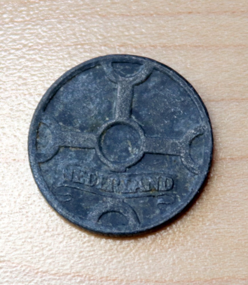 1941 Netherlands 1 Cent Zinc WWII