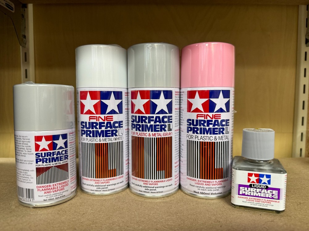 Tamiya Surface Primer Spray Can and Liquid VARIOUS COLORS