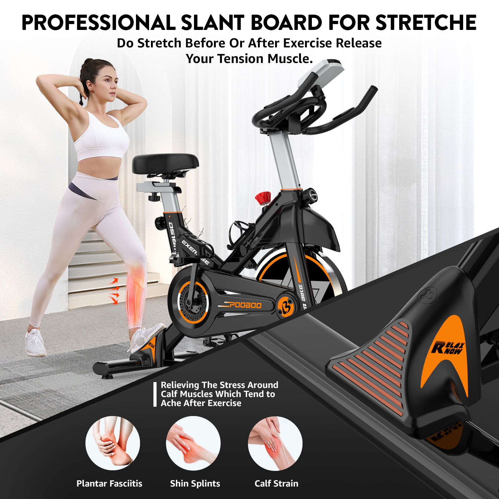 Fitness Exercise Bike Indoor Cycling Stationary Bicycle Home Gym Cardio Workout