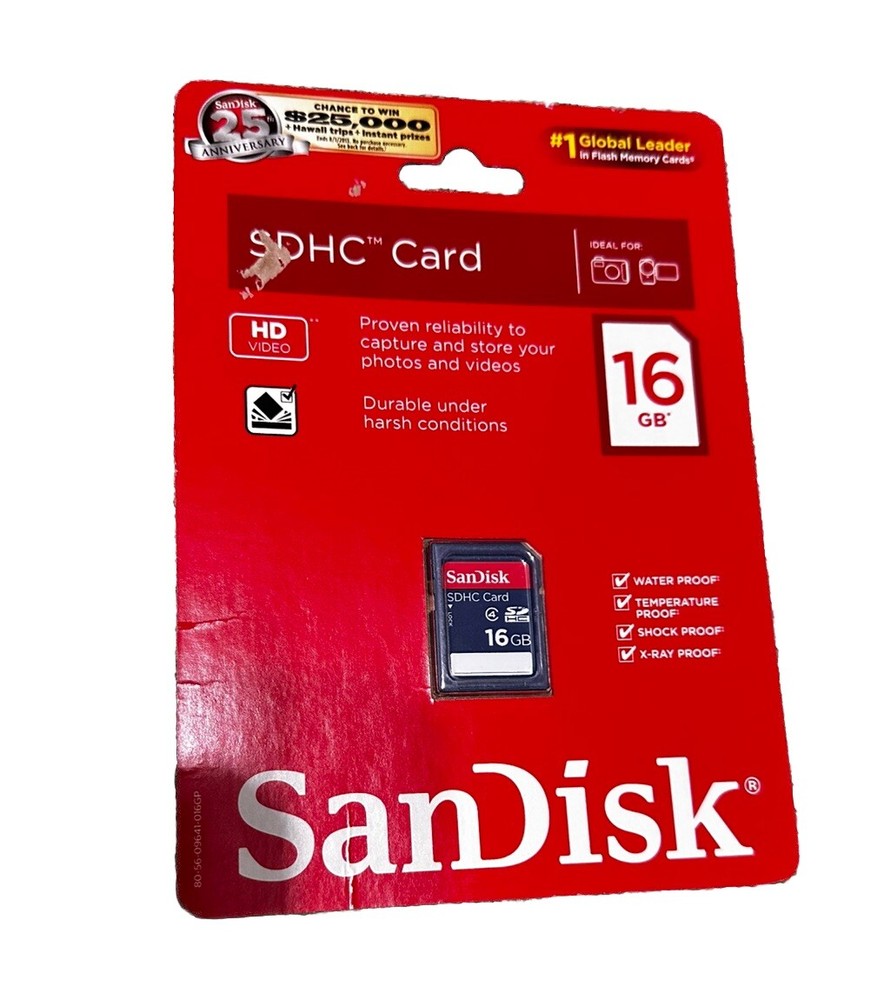 New Memory Card SanDisk 16GB SDHC SD