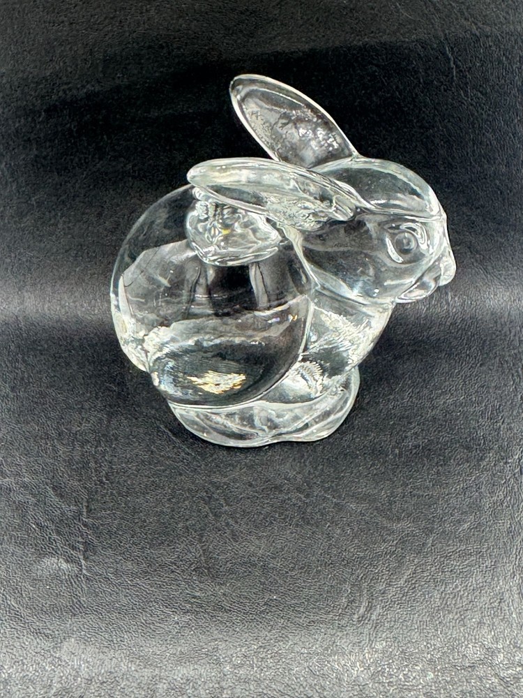 Clear Glass Bunny Rabbit Taper Candle Holder Easter Decor