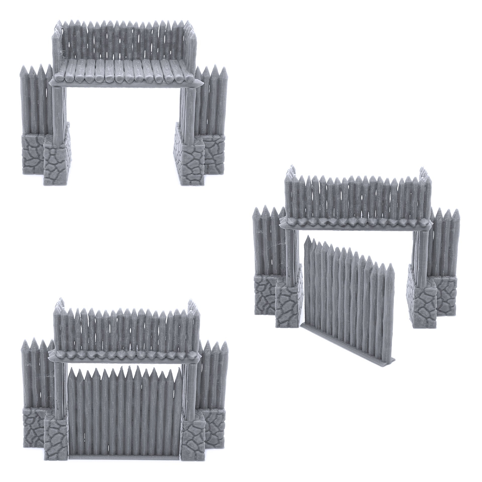 Viking Stockade by Terrain4Print, 3D Printed RPG Scenery Wargame 28mm Miniature