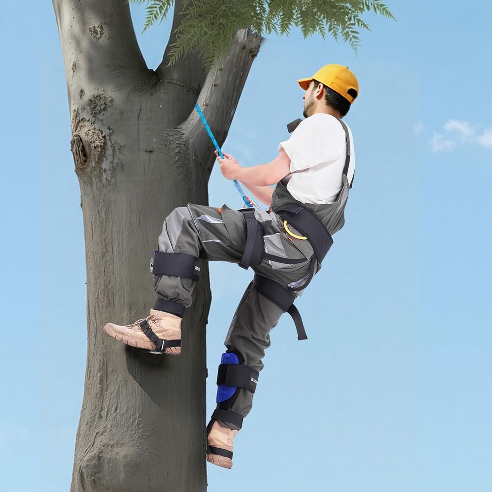 Tree Climbing Spikes, 1 Pair Height-Adjustable Climbing Spurs, 350lbs Load Ca...