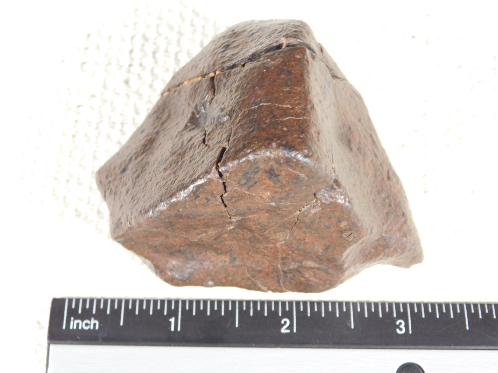 Larger! Stony METEORITE with DARK Fusion Crust and REGMAGLYPTS Libya 251gr