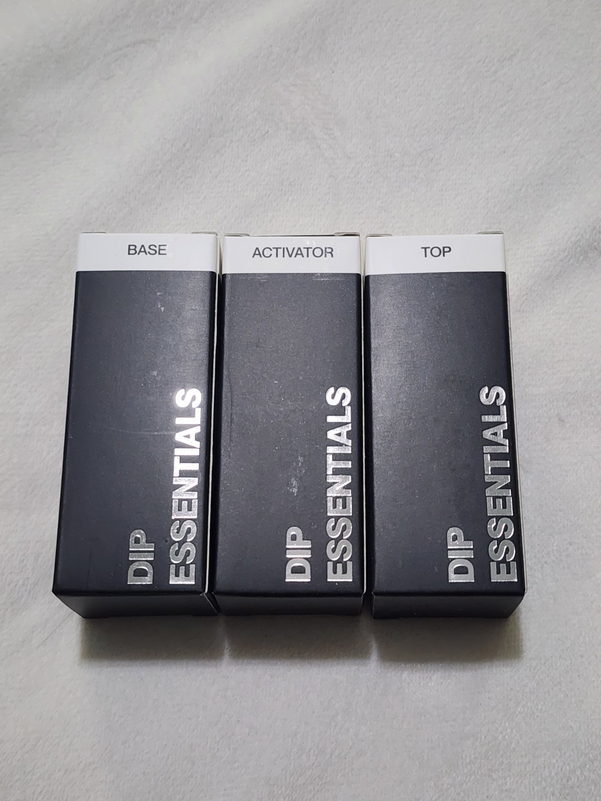 Nailboo Dip Essentials 3 pc set Top Coat, Activator, Base Coat New Kit