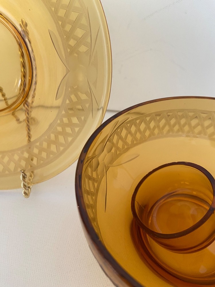 Mayoonnaise/Condiment Set - Amber Color