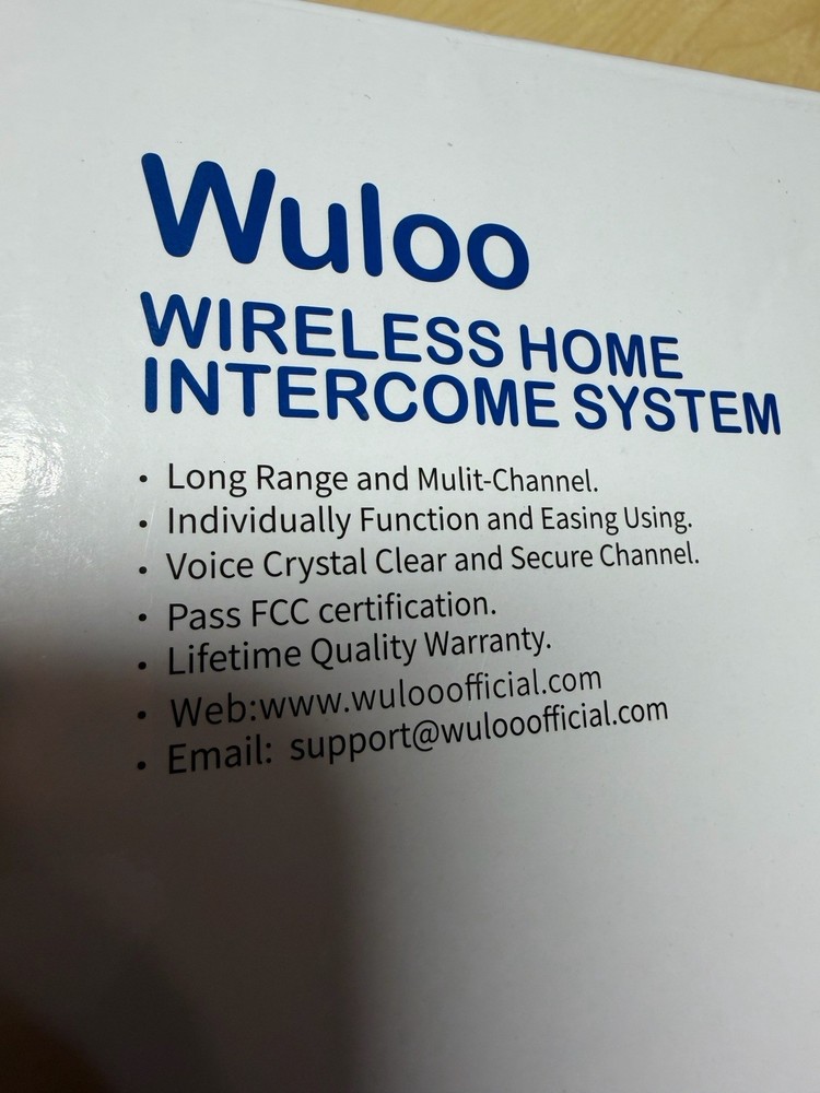 Wuloo WL666 4 Pack Black Multi Channel Wireless Home Audio Intercom System