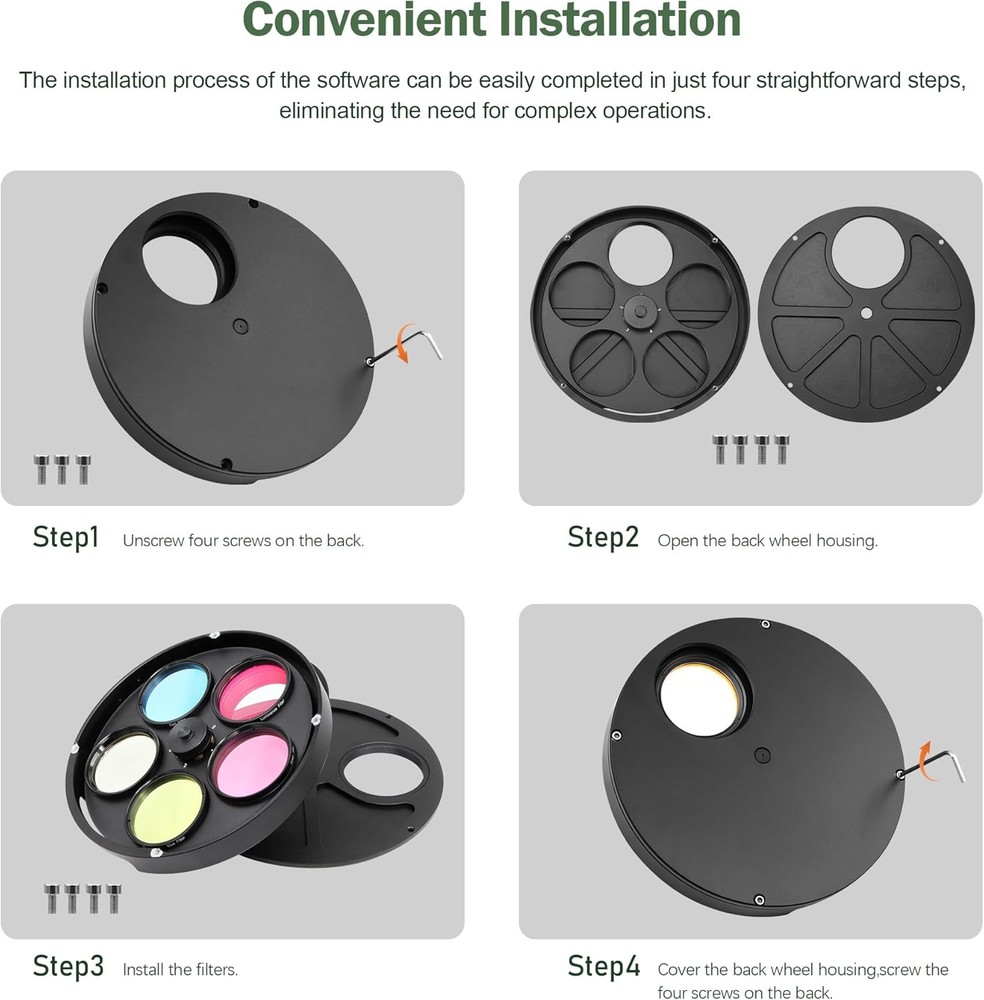 Astromania 2" Multiple 5-Position Filter Wheel for 2