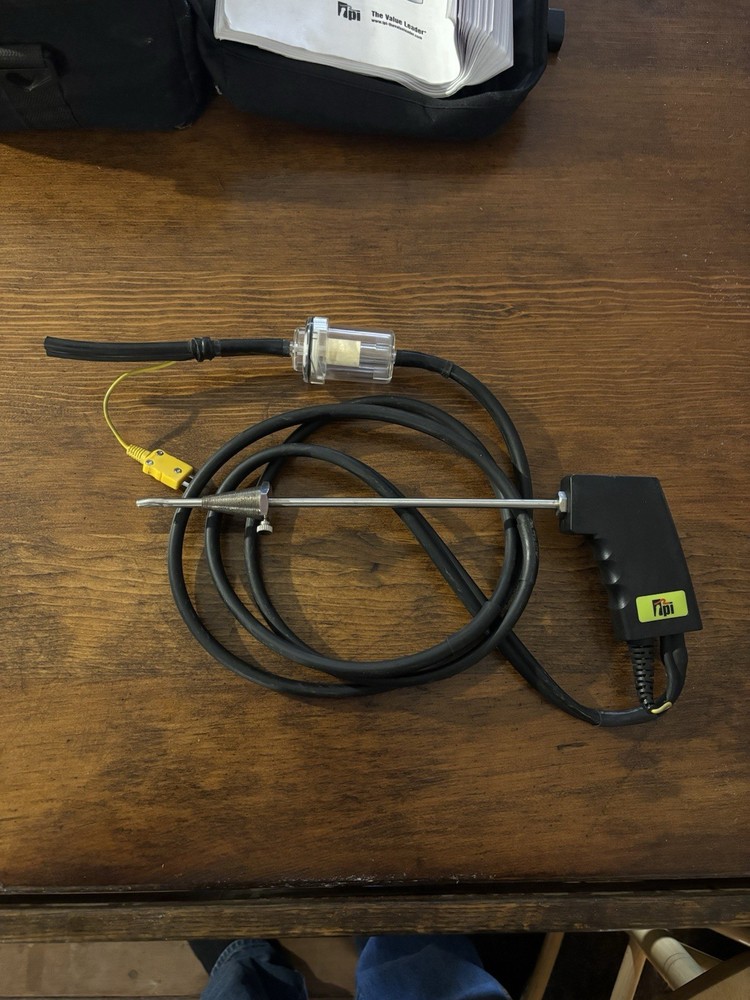 TPI 708 Combustion Efficiency Analyzer with Probe, Accessories, Case, Manual