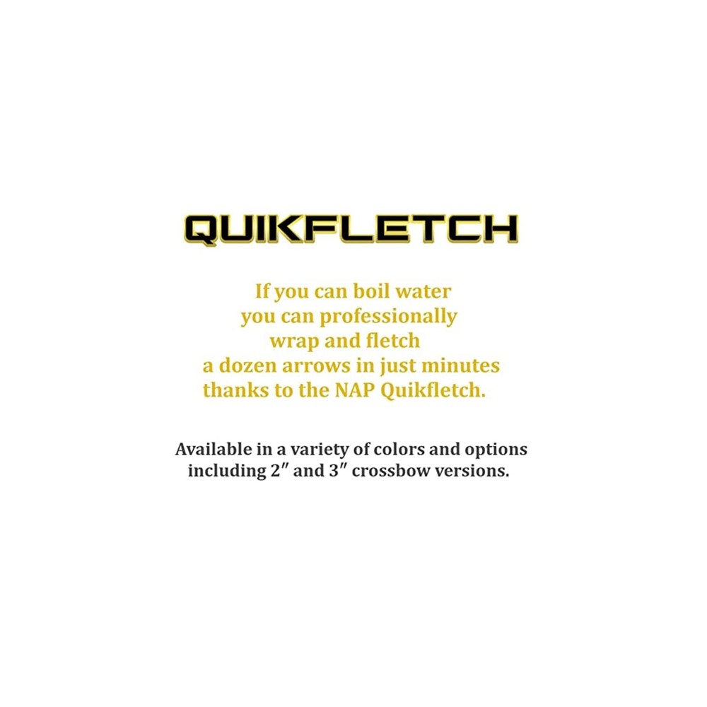 Quikfletch Hellfire Stabilizing Fletching - White/green, 3"