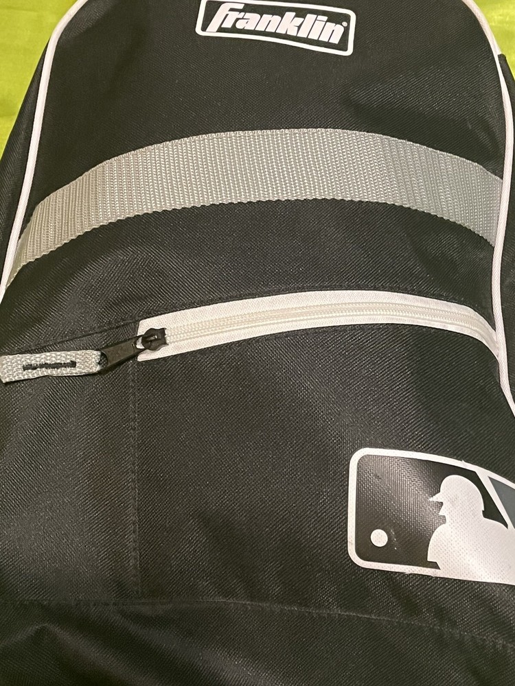 Franklin Baseball Softball Bag Backpack 3 Pockets Two Bat Holders Black