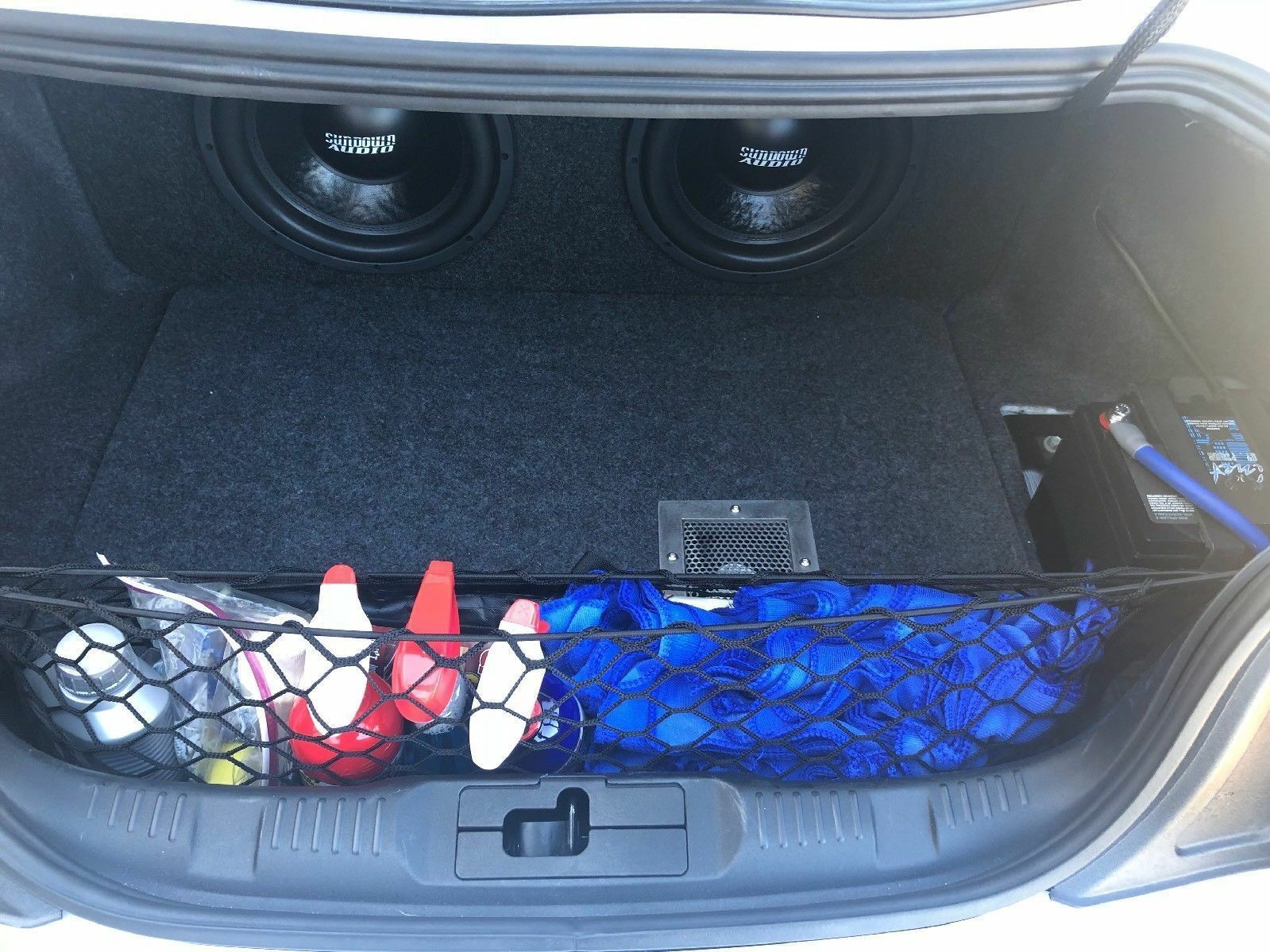 Rear Trunk Envelope Style Cargo Net for FORD MUSTANG 2015-2023 Brand New